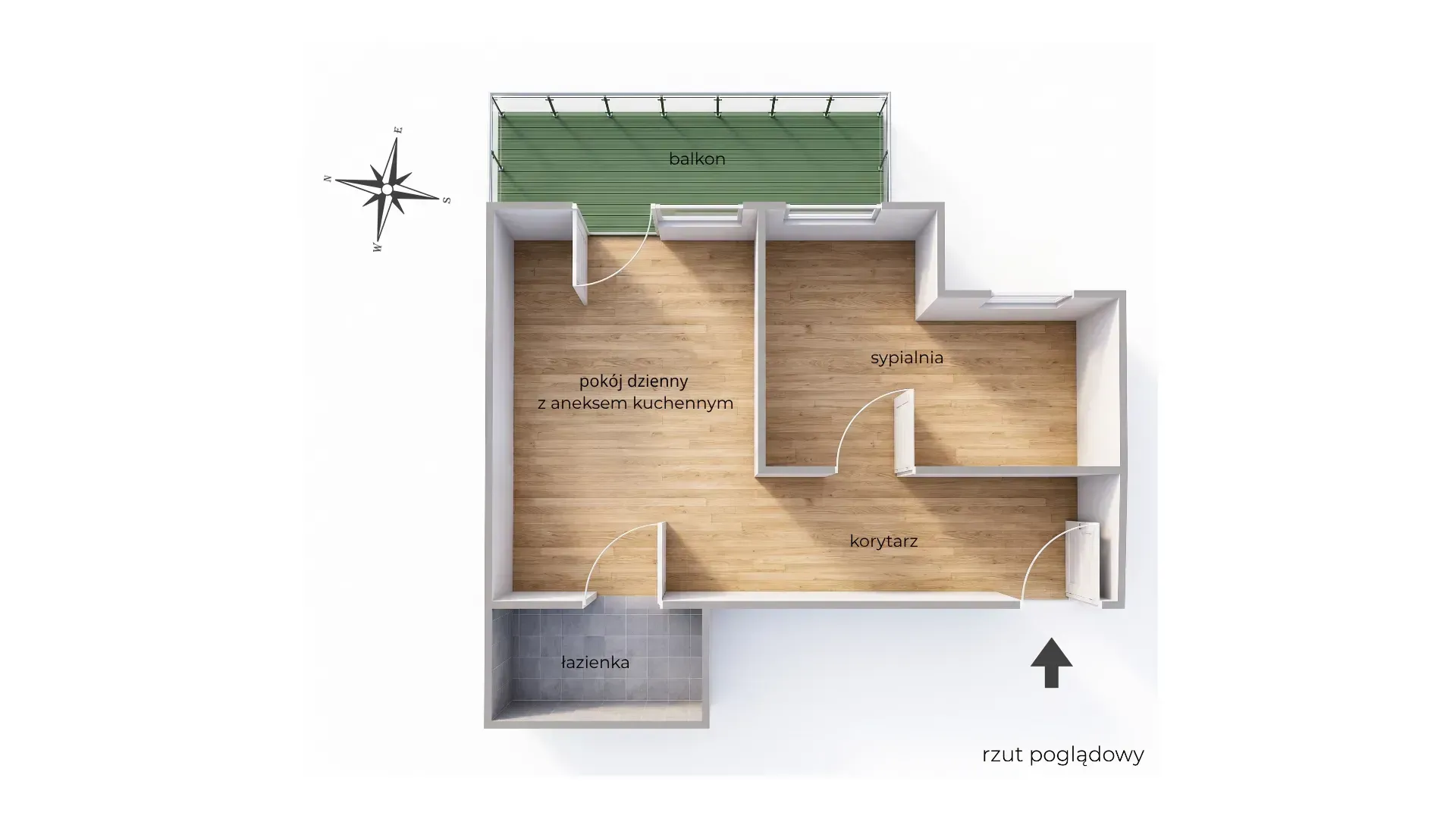 Centrum | 1. piętro | 2 pokoje | Balkon 10
